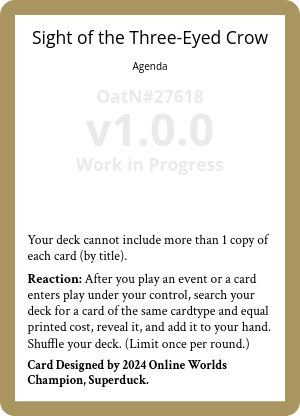 Sight of the Three-Eyed Crow