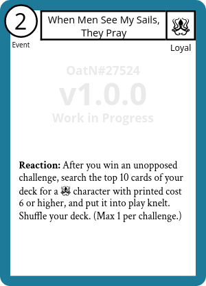 When Men See My Sails, They Pray