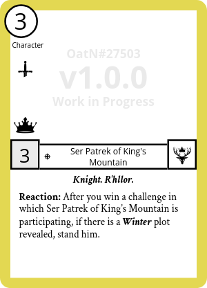 Ser Patrek of King's Mountain