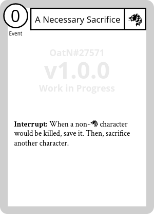 A Necessary Sacrifice